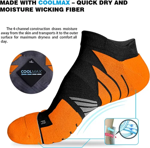 Vista 3 de Calcetines Coolmax deportivos antiampollas que absorben las ampollas sin costuras antiolor