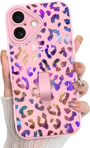 Vista 139 de KANGHAR Compatible con iPhone 17 Pro Case Spot Pattern - Negro Mancha rosada negra