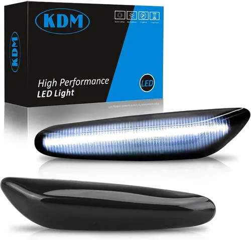 Vista 7 de KDM Luces LED de marcador lateral para guardabarros para BMW E90 E91 E92 E93 E46 E60 E61 E81 E82 E87 E88 E83 X3 E84 X1 325i 328i 335i 330i, señal