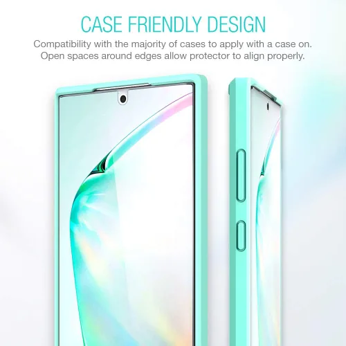 Vista 6 de Paquete de 3 protectores de pantalla diseñados para Galaxy Note 10 Plus/Note 10 Plus 5G (2019) [compatibles con fundas] Película de TPU antiarañazos