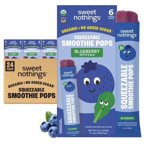 Vista 14 de Sweet Nothings Paletas de batido de zanahoria y mango, 12 paletas congeladoras, paletas de frutas y verduras, sin azúcar añadida, orgánicas USDA