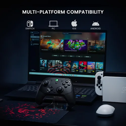 Vista 5 de GameSir T4 Cyclone Pro Wireless Pro Controller for SwitchLiteOLED, Hall Effect Controller (No Drifting) for Windows PC, macOS, Steam Deck, Android &