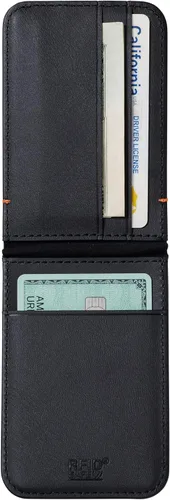 Vista 5 de URBAN ARMOR GEAR UAG - Cartera delgada Kevlar negra para 6 tarjetas con función atril y bloqueo RFID, cartera magnética Metropolis compatible