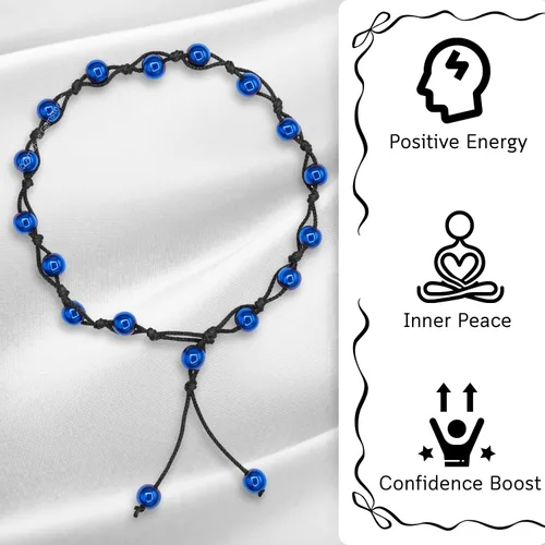 Vista 144 de Amazing Gemstone Crystal Anklet Ankle Bracelets for Women - Waterproof Beaded Healing Crystal Anklets, Plus Size Chakra Gemstone Bead Anklet