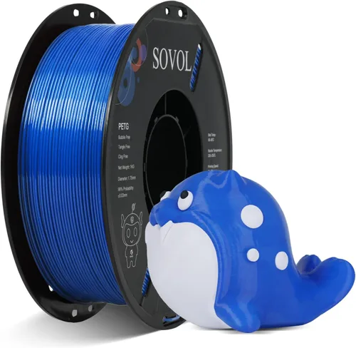 Vista 21 de Sovol Materiales de impresión 3D del filamento 5.74 ft m 2.2 lbs de PETG de Alta precisión, fuerte dureza, tensión de cableado, precisión Verde