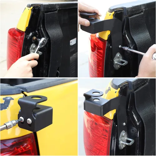 Vista 8 de Soporte de antena para portón trasero de automóvil, kit de soporte de antena CB compatible con Toyota Tundra 2007-2013, camionetas, antena
