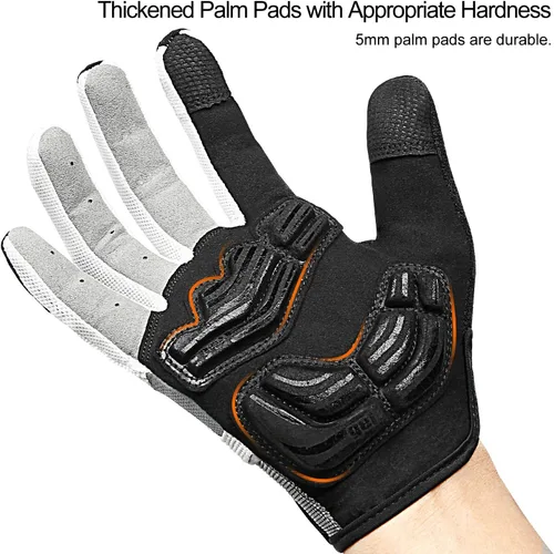 Vista 8 de INBIKE Guantes de ciclismo para hombre acolchados de gel de 0.197 in transpirables y resistentes al desgaste