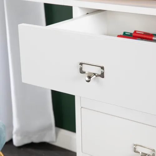 Vista 6 de SEI Furniture Escritorio Drop-Leaf con almacenamiento, color blanco