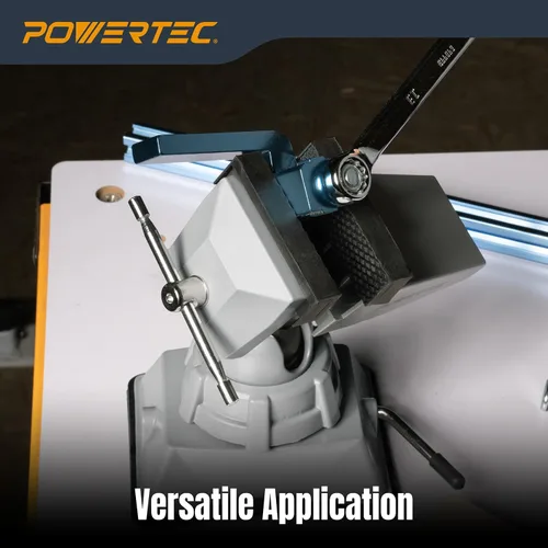 Vista 13 de POWERTEC Tornillo de banco con base de vacío, abrazadera de succión de mesa portátil con mordaza de 2-3/4 pulgadas y cabezal giratorio de 360°