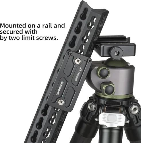 Vista 5 de Adaptador de placa de trípode FANAUE Keymod Rail con tornillos de seguridad, para cabezal de bola de trípode, compatible con Arca Swiss RRS Dovetail