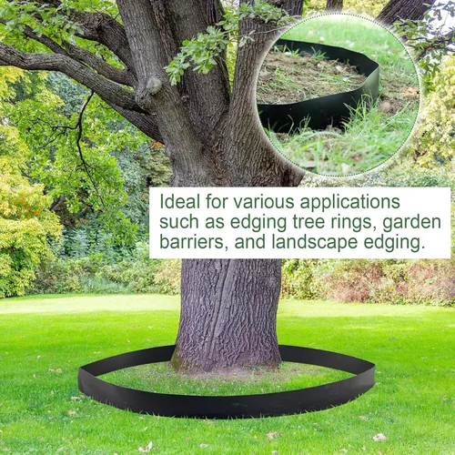 Vista 6 de Barrera de raíz de árbol de 18 pulgadas x 20 pies x 60 mil, barrera de raíz de hierba, barrera de bambú para bordes de jardín para bloques de bordes