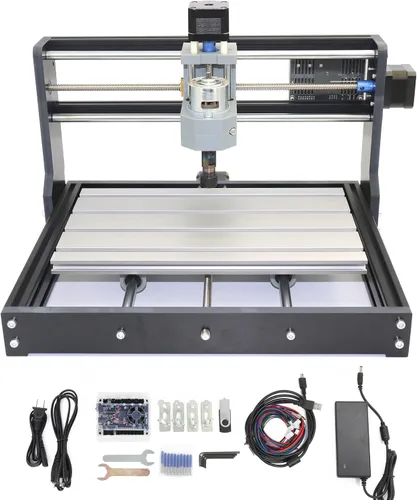 Vista 10 de RATTMMOTOR 3018-PRO DIY CNC Router Kit+GRBL controlador fuera de línea, 3 ejes Hobby CNC Router Machine, plástico acrílico PVC PCB madera mini