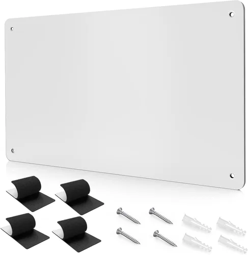 Vista 7 de Tablero magnético de metal negro de 17.7 x 11.8 pulgadas, tablero de anuncios magnético para mostrar letras magnéticas, números de animales, poesía
