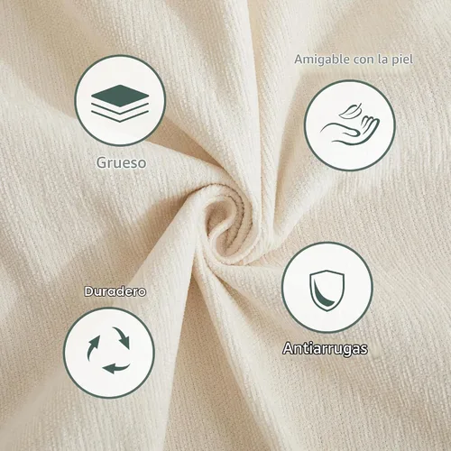Vista 3 de MEETSKY Fundas para sofá modular, 2 piezas, lavable, funda de sofá para sofá en forma de L, protector de muebles para mascotas, funda de sofá