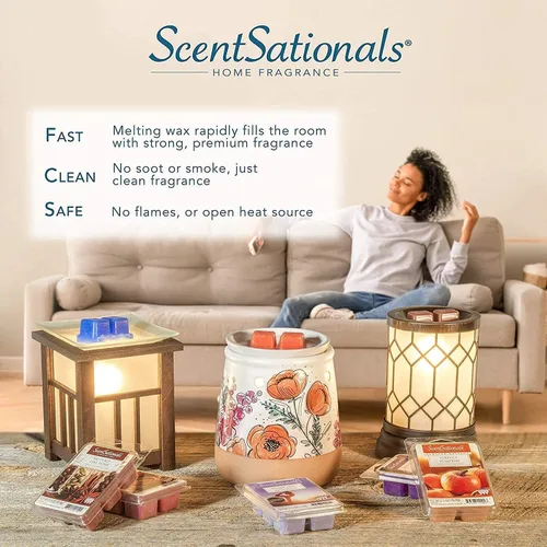 Vista 5 de ScentSationals Celebration Dulce - Cera perfumada para derretir - Melocotón, nectarina y albaricoque, 10 onzas (24 cubos)