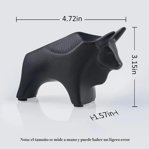 Vista 4 de Notakia Estatuas de toros de animales pequeños, decoración del hogar, adornos decorativos de estilo moderno para sala de estar, dormitorio