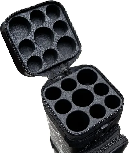 Vista 3 de HAN'S DELTA 3B6S - Estuche rígido para taco de billar de 3 x 6 pulgadas, estuche de transporte para palos de billar, 3 extremos y 6 ejes