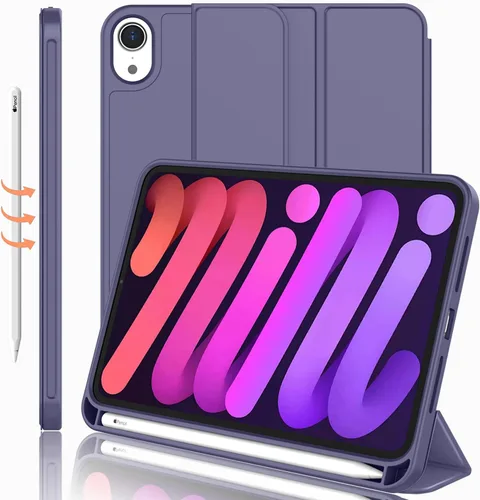 Vista 31 de iMieet Funda para iPad mini 7 2024 (A17 Pro), Funda para iPad mini 6 (8.3 pulgadas, modelo 2021), Funda para iPad mini 7ª/6ª generación con soporte