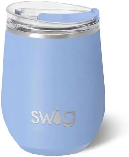 Vista 14 de Swig Life Vaso de vino de 12 onzas con tapa, acero inoxidable, apto para lavavajillas, portátil, triple aislamiento (todos los americanos)