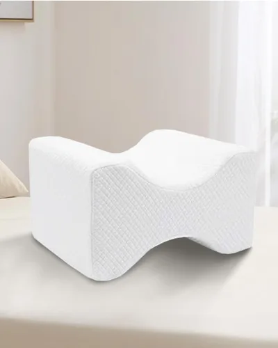 Vista 4 de Almohada de rodilla para personas que duermen de lado, almohada de espuma viscoelástica para piernas para dormir de lado con correa, almohada