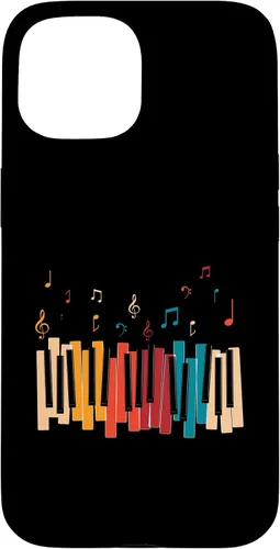 Vista 6 de iPhone 11 Pro Notas de Música Teclado Colorido Piano Case