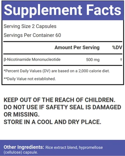 Vista 5 de Nicotinamida 500 mg de vitamina B3, 120 cápsulas, sin OMG, sin gluten, sin enjuague