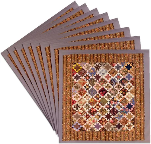 Vista 9 de Florene – Vintage Textiles – Colcha de impresión de Nueva Jersey clásico – Posavasos