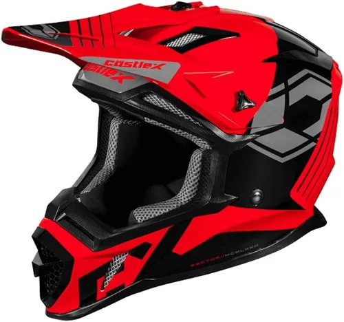Vista 9 de Castle X CX200 - Casco de moto Sector (Negro - Pequeño)