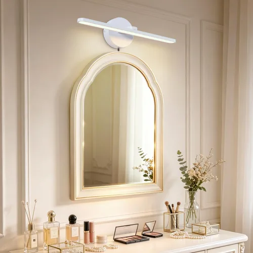 Vista 2 de MantoLite - Luces de tocador enchufables, accesorios de iluminación de baño sobre espejo Blanco
