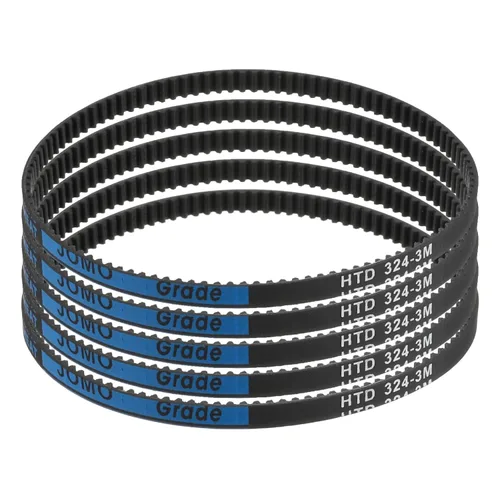 Vista 12 de uxcell 5 piezas HTD-3M Correa de distribución de goma 48 dientes, 144 mm de paso, 6 mm de ancho x 2,4 mm de altura, Correa de polea de distribución