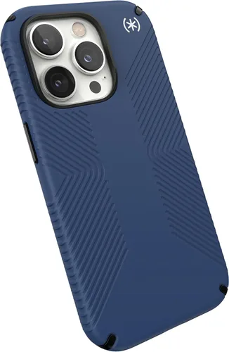 Vista 11 de Speck Presidio2 Pro + MagSafe - Funda para iPhone 14 Plus con revestimiento Microban (negro/negro/blanco)