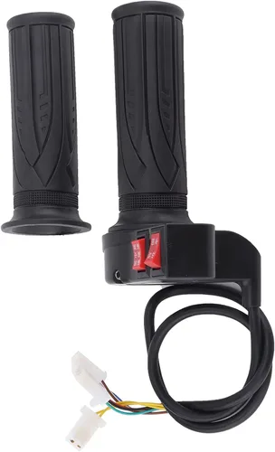 Vista 2 de Mango de acelerador de bicicleta eléctrica universal, 3 velocidades ajustable con control de avance/retroceso para kit de conversión (negro)