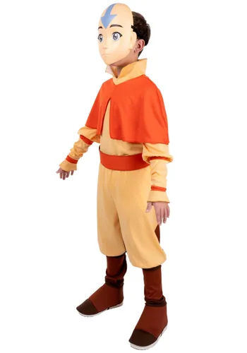 Vista 4 de Disfraz Deluxe para Niños de Aang de Avatar: La Leyenda de Aang Multicolor