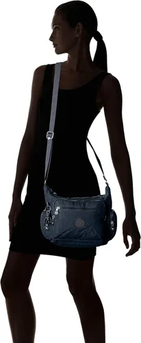 Vista 6 de Kipling Bolso pequeño Gabbie para mujer, bolso ligero para uso diario, bolso cruzado casual de nailon, azul azul 2, talla S de EE. UU, BLUE BLEU 2
