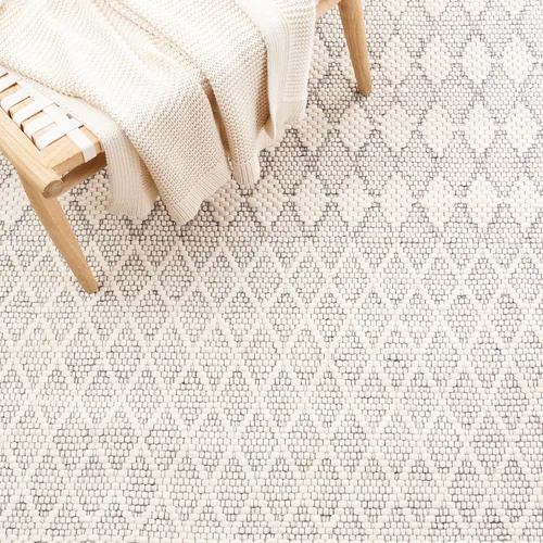 Vista 7 de SAFAVIEH Marbella Collection - Alfombra de pasillo de 8 pies, color marfil, diseño de transición, ideal para zonas de alto tráfico en pasillo, baño