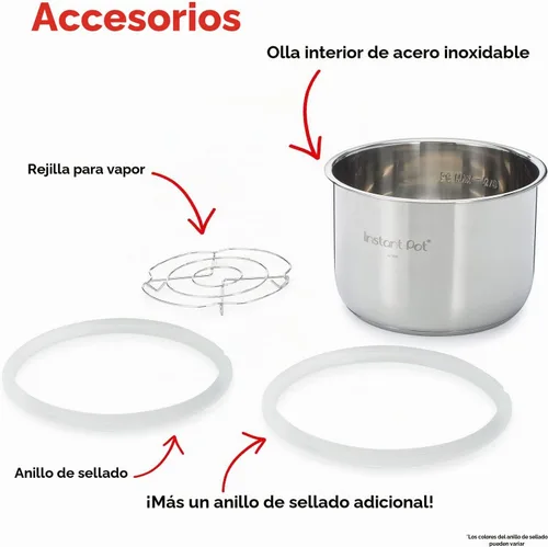 Vista 6 de Instant Pot NOVA 6 Olla a presión de 6 cuartos de galón, acero inoxidable/negro