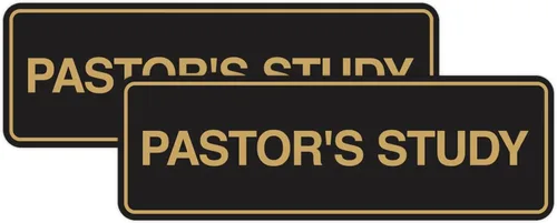 Vista 12 de Signs ByLITA Señal de estudio estándar del pastor (negro) - Pequeño