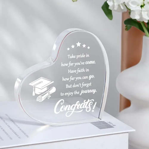 Vista 6 de Regalos de graduación, regalos de graduación 2026 para ella y él, recuerdo acrílico inspirador, decoración de graduación de escuela secundaria