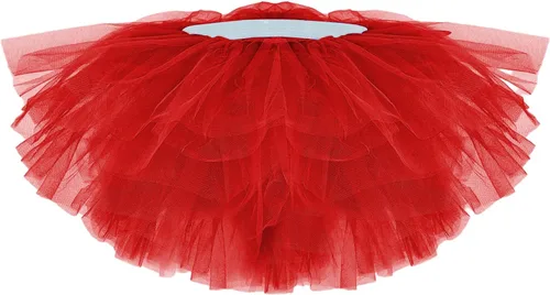 Vista 4 de Tutús para mujeres, faldas de tul tutú para adultos, disfraces para mujeres, 5 capas, faldas tutú para niñas, adolescentes, Halloween, ballet