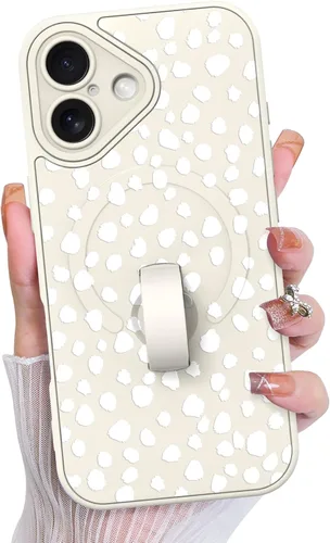 Vista 190 de KANGHAR Compatible con iPhone 17 Pro Case Spot Pattern - Negro Mancha rosada negra