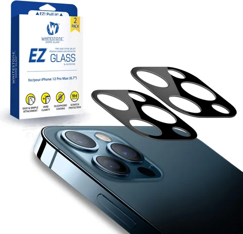 Vista 7 de DOME GLASS EZ - Protector de cámara para iPhone 12 Pro (6.1 pulgadas) de Whitestone [instalación con un toque] protector de lente de cámara
