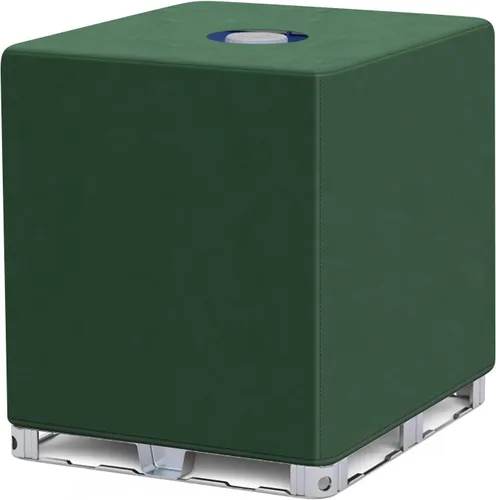 Vista 8 de IBC - Funda para barril de lluvia de 1000 litros, tanque de agua al aire libre de 275 galones, sombrilla para jardín, cubierta protectora a prueba
