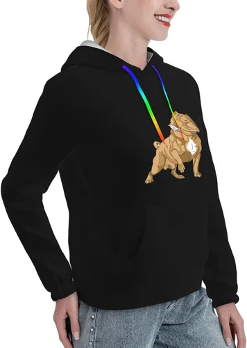 Vista 4 de American Bully Women Fashion Hoodie Drawstring Pullover Sweatshirt