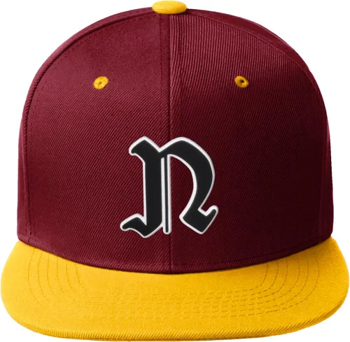 Vista 1241 de Daxton Gorra clásica con visera de billete plano con letras del alfabeto inglés antiguo de la A a la Z