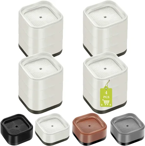 Vista 37 de Paquete de 12 elevadores de muebles de 1, 2 o 3 pulgadas, elevadores de cama ajustables resistentes para mesa, escritorio, sofá, silla, gabinete