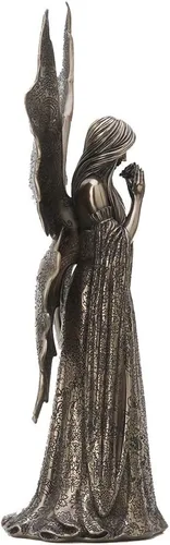 Vista 4 de Veronese Design Anne Stokes - Estatua de diseñador de resina fundida en frío de 14 1/8 pulgadas de alto, acabado de bronce antiguo, Only Love Remains