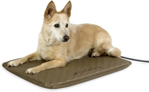 Vista 13 de Cama climatizada electrónica K&H, suave e ideal para exteriores (incluye funda), Bronceado