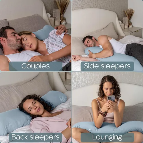 Vista 7 de SleepCloud Almohada corporal con peso de 6.5 libras, cubierta de Tencel
