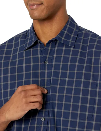Vista 4 de Tienda Essentials Mens Regular-Fit Long-Sleeve Casual Poplin Shirt