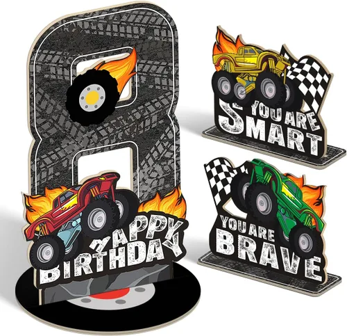 Vista 50 de Juego de 3 piezas de dinosaurios con signo de número de 2º cumpleaños, decoración de mesa de dinosaurios para niños y niños de 2º cumpleaños